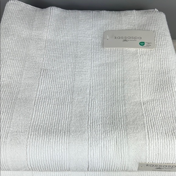 Kassa Spa White Bath Towel Set 100% Cotton 2 Bath 2 Hand 4 Wash Set of 8 NEW - Picture 6 of 8